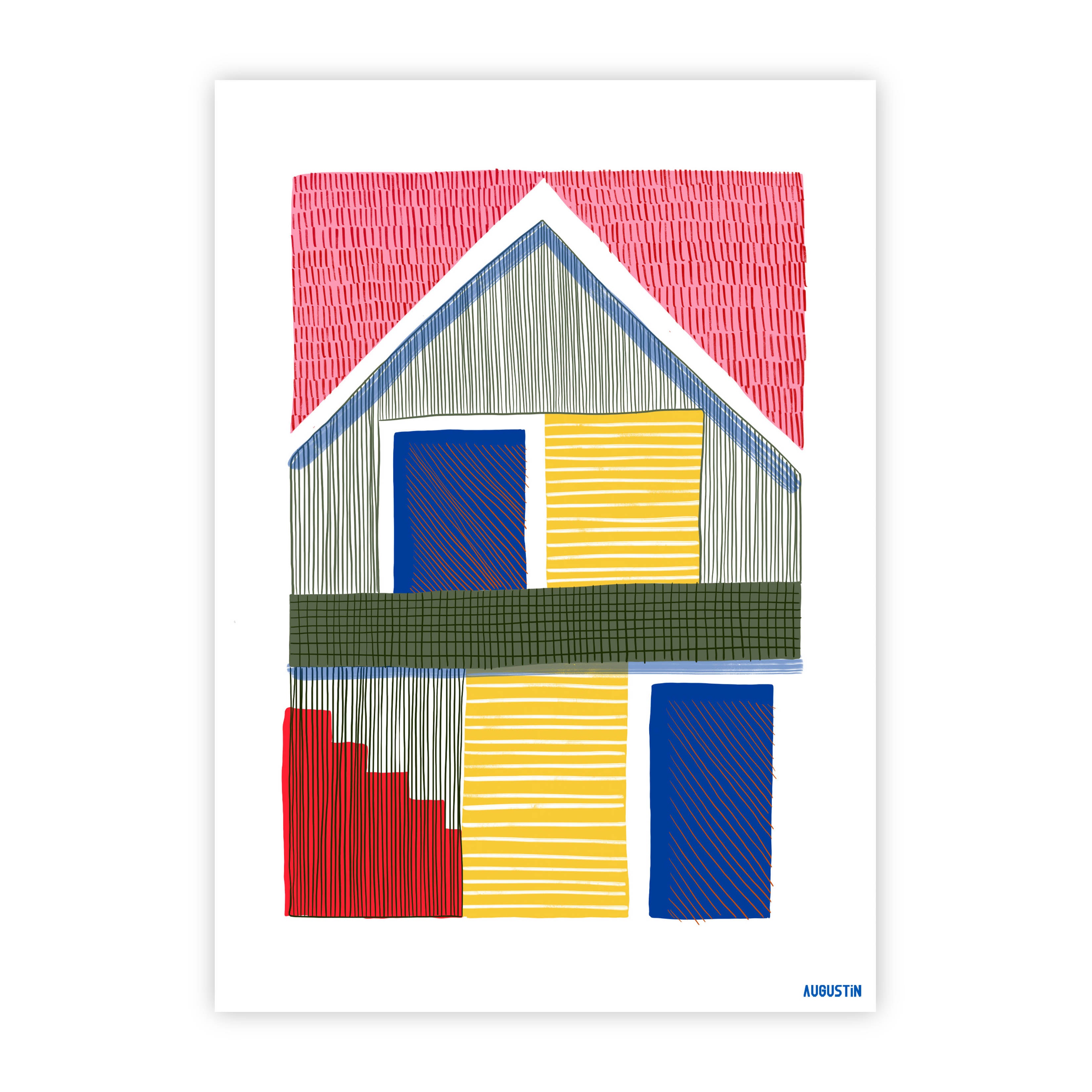 La maison - carte postale