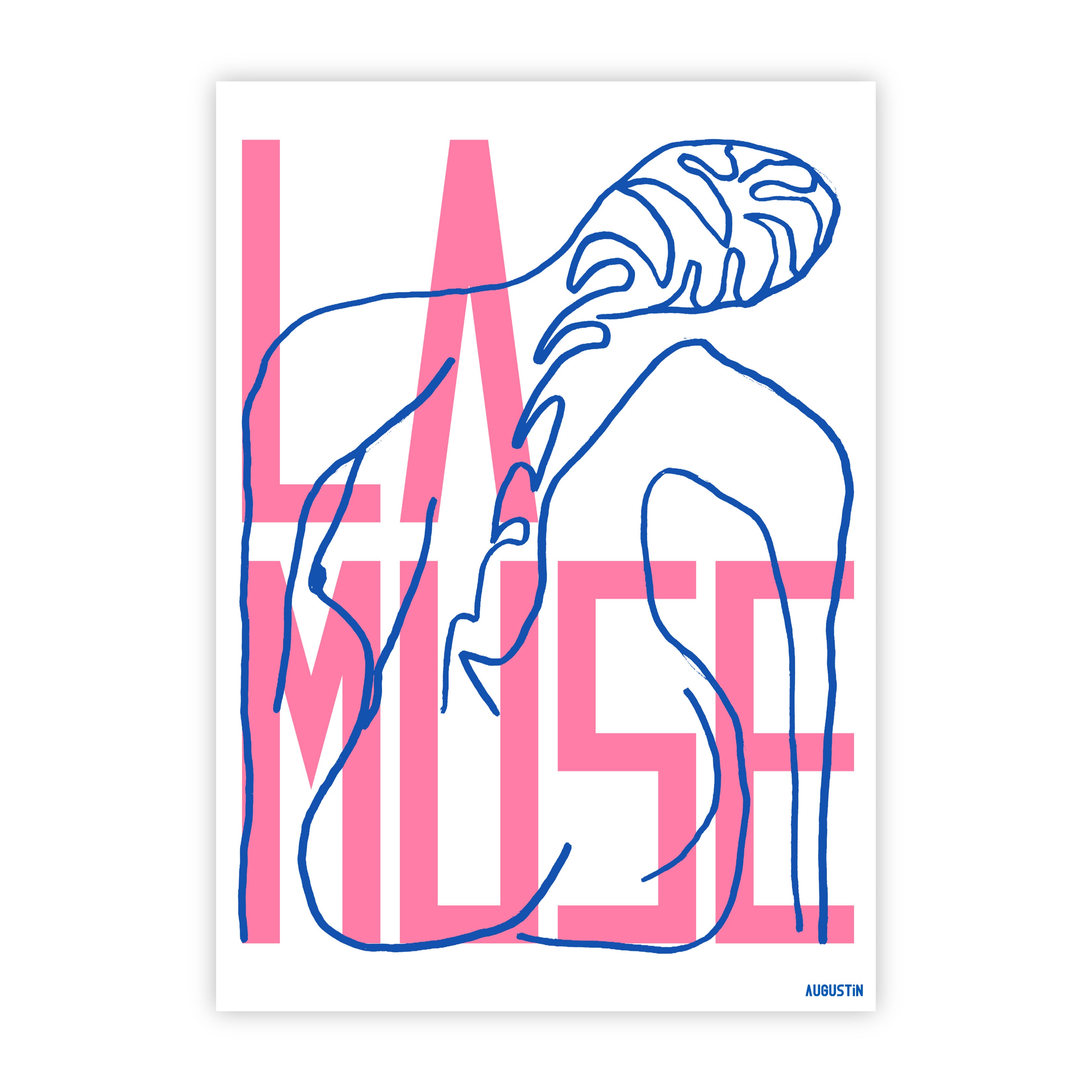 La muse - carte postale