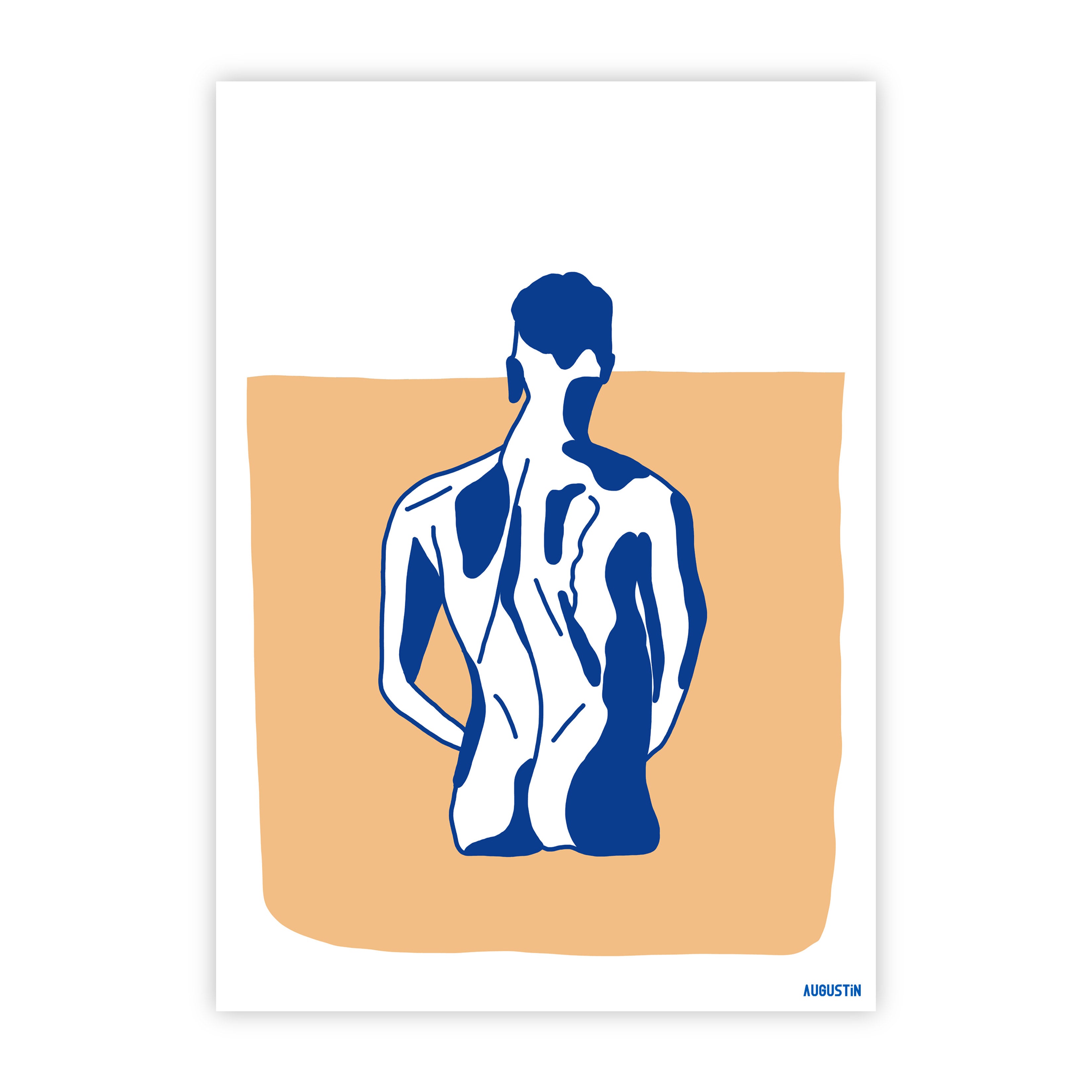 Le bain - carte postale