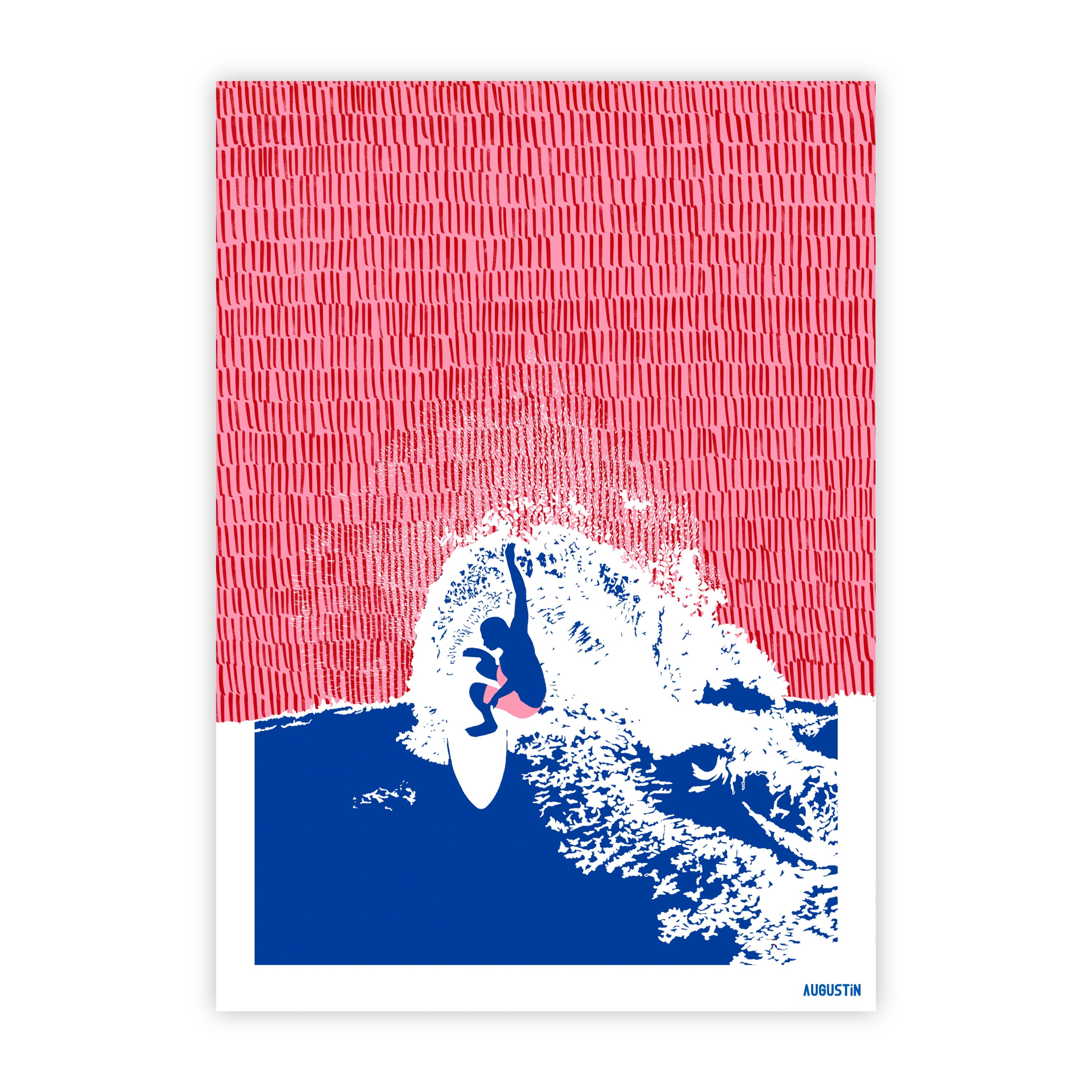 Le surf - carte postale