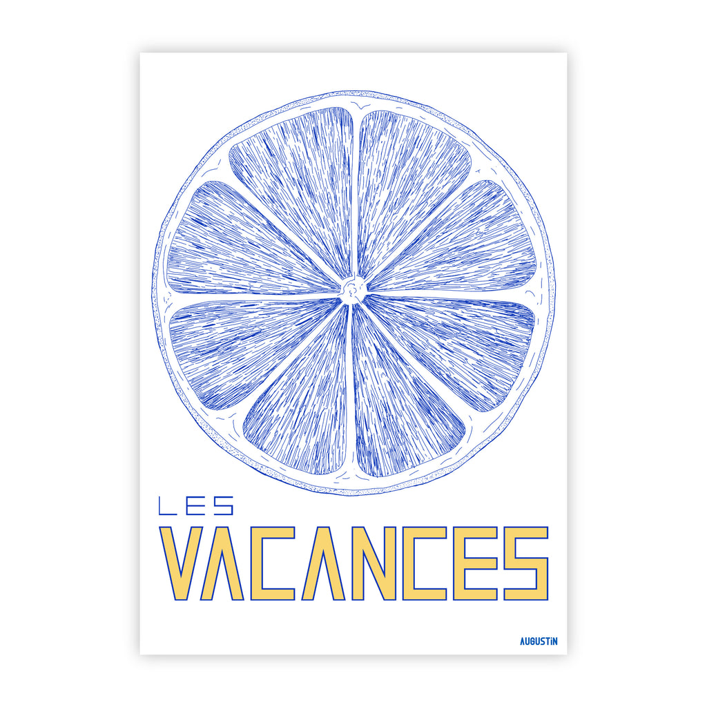 Les vacances - carte postale