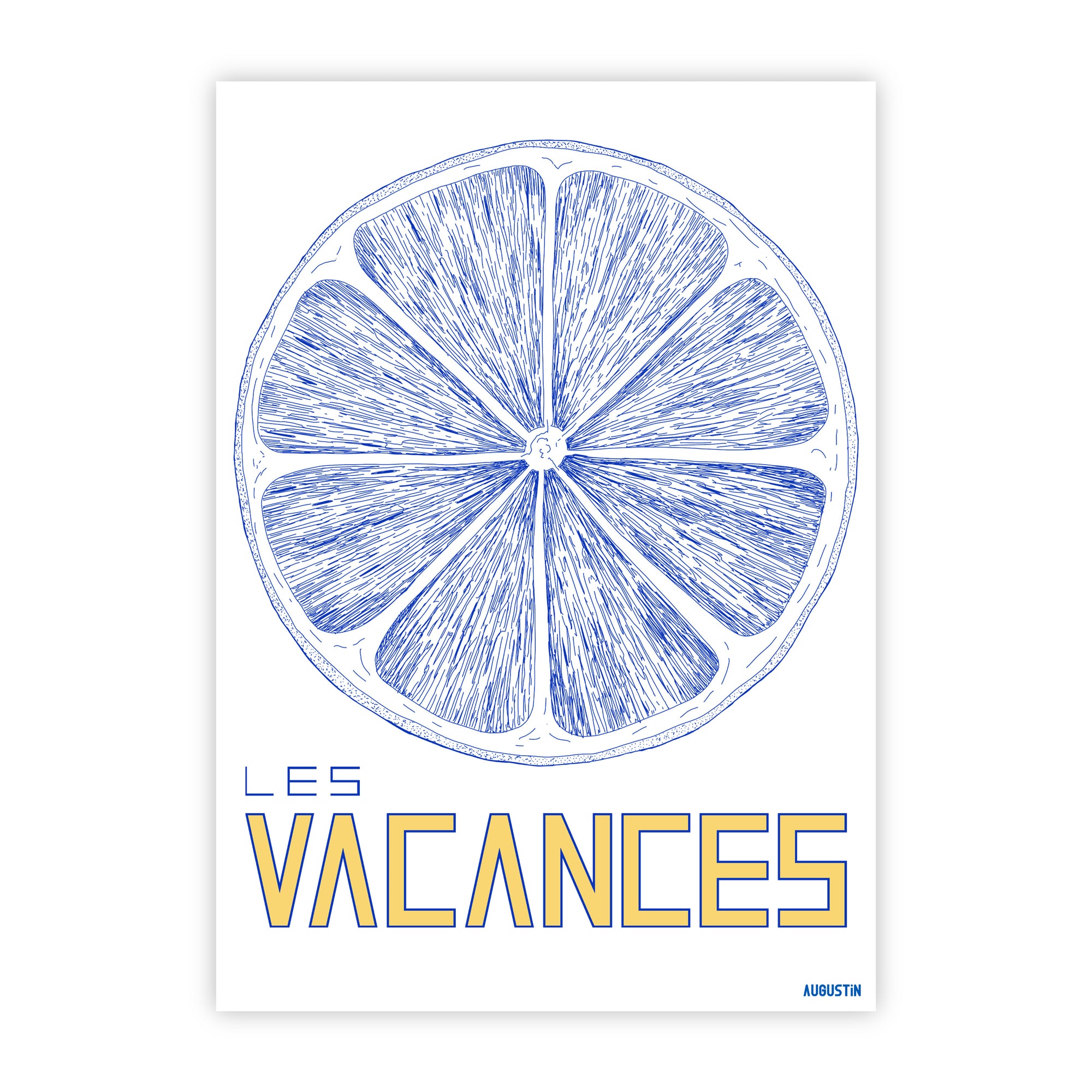 Les vacances - carte postale