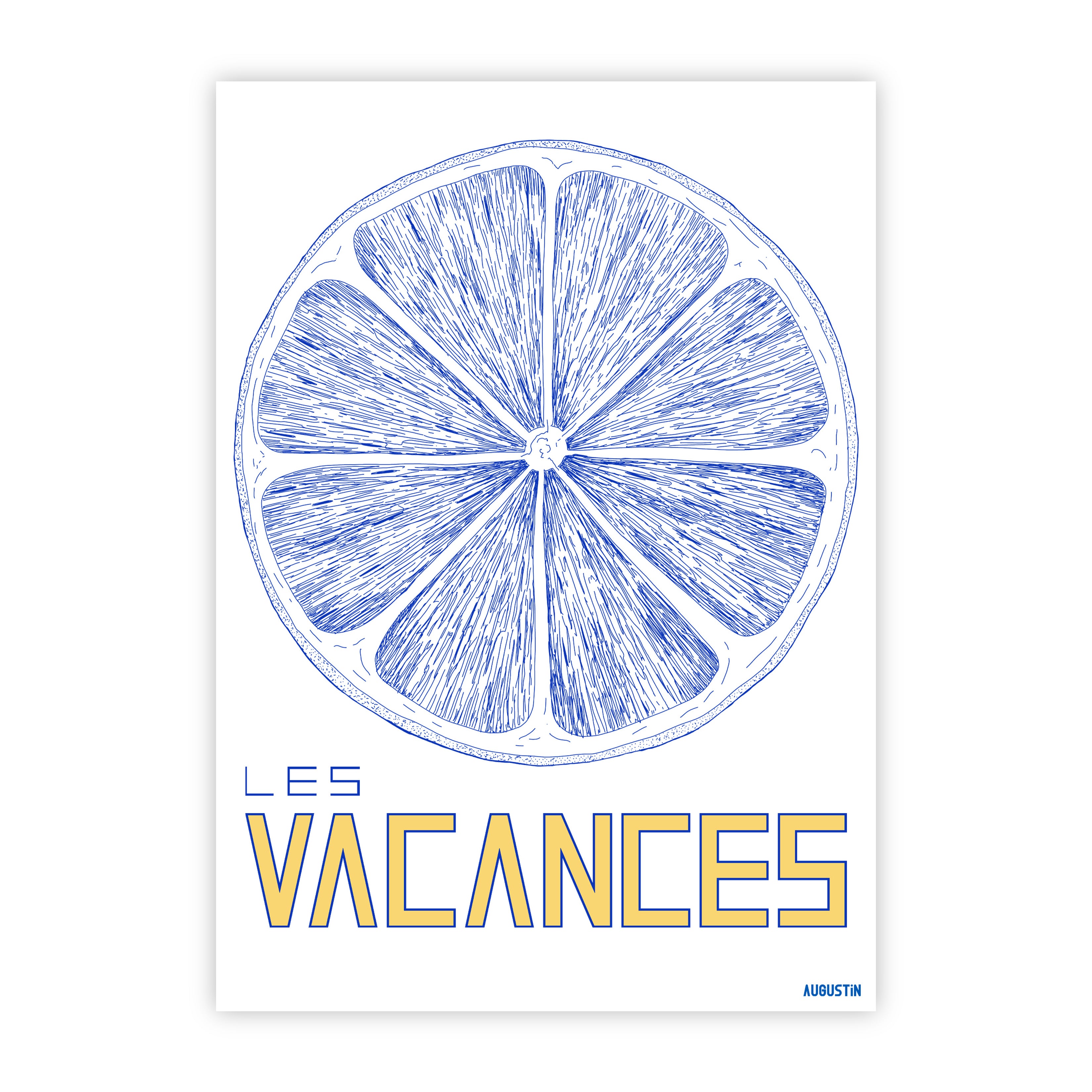 Les vacances - carte postale