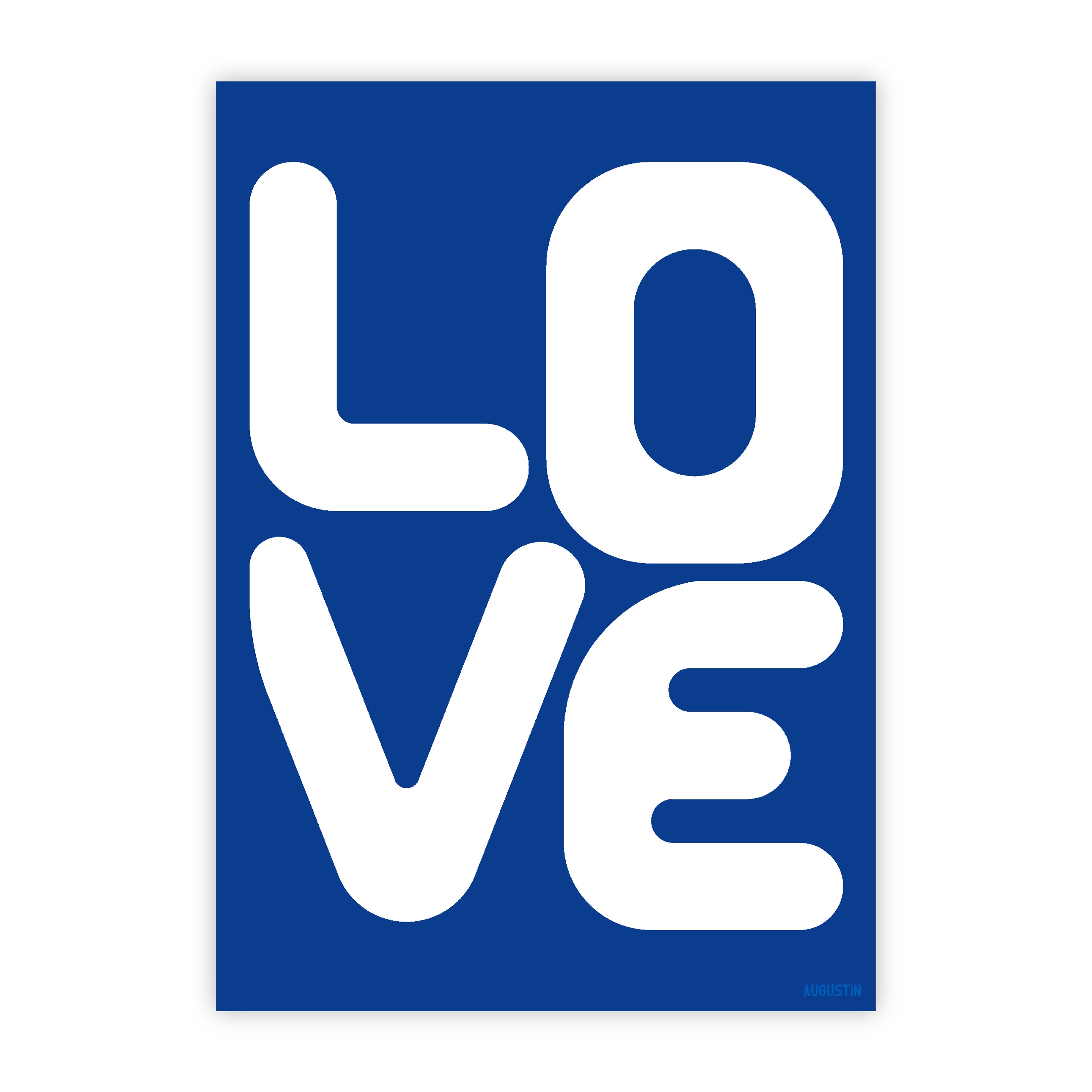 Love bleu - carte postale