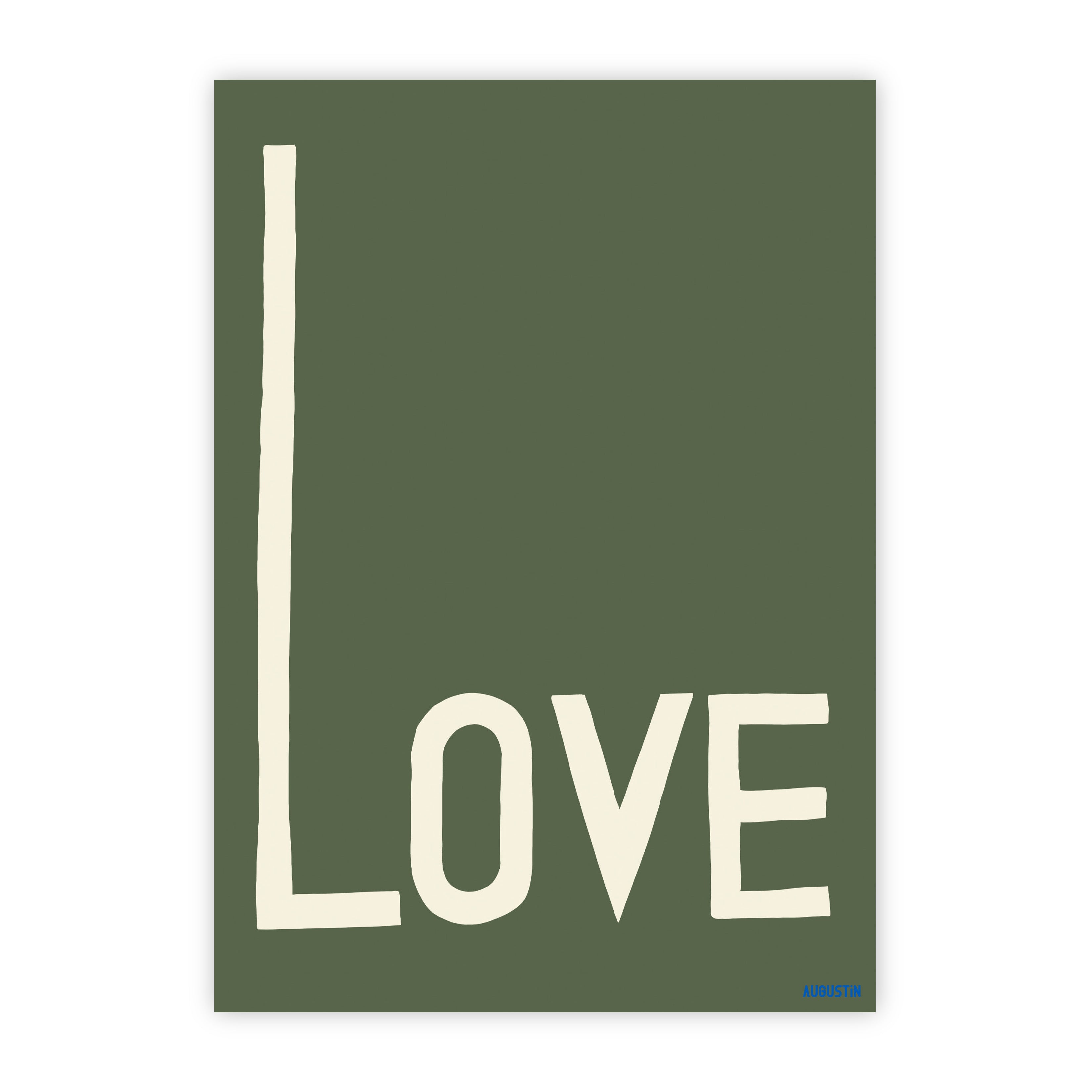 Love vert - carte postale