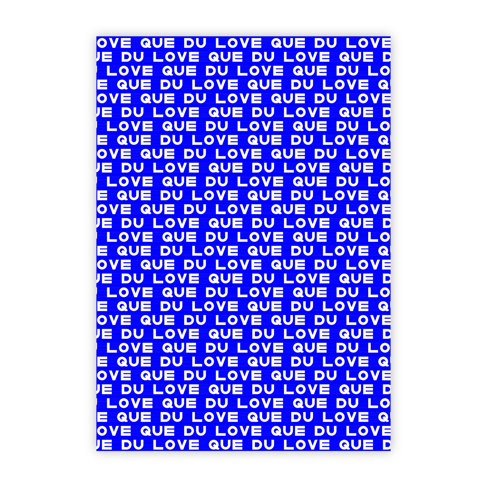 Que du love bleu - carte postale