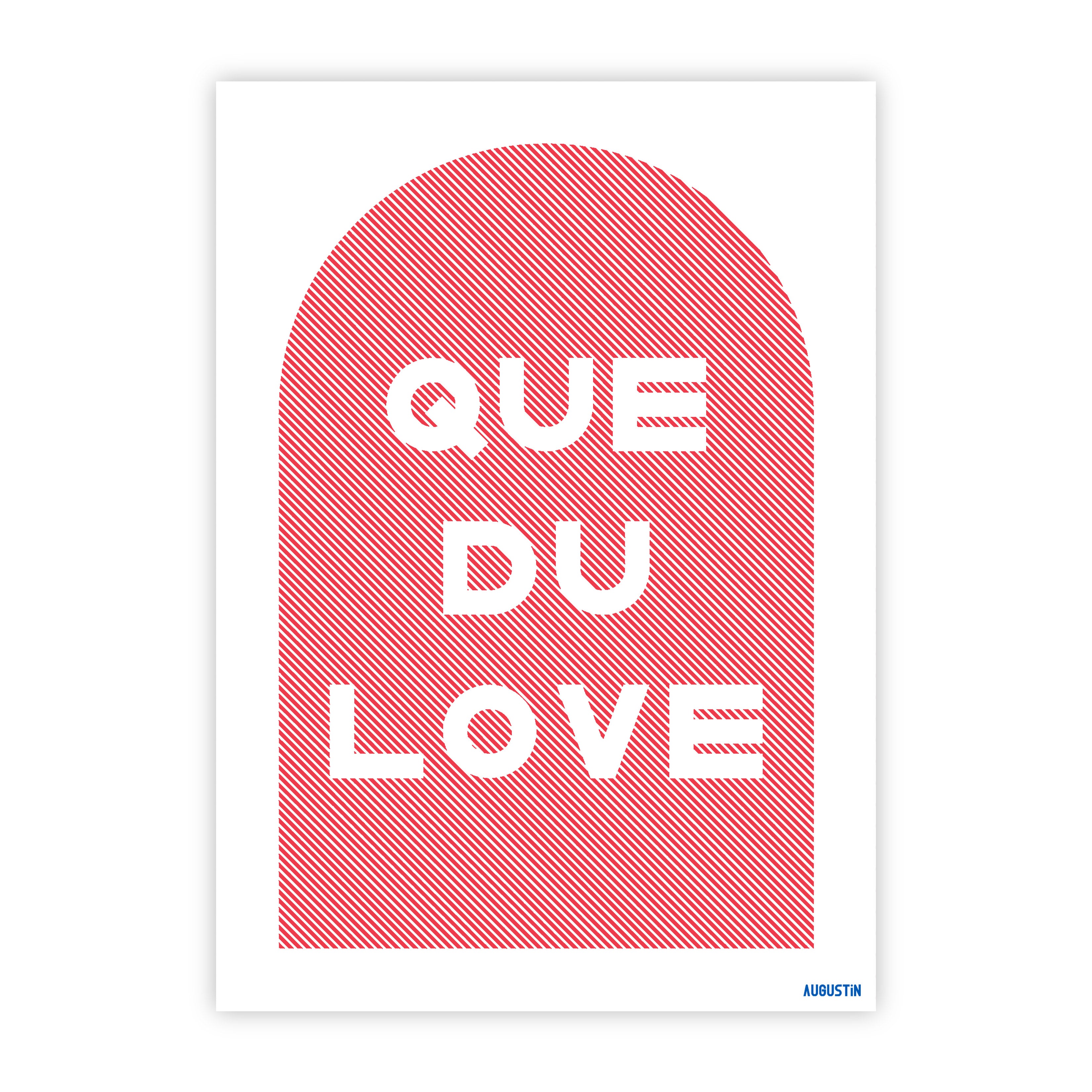 Que du love rouge - carte postale