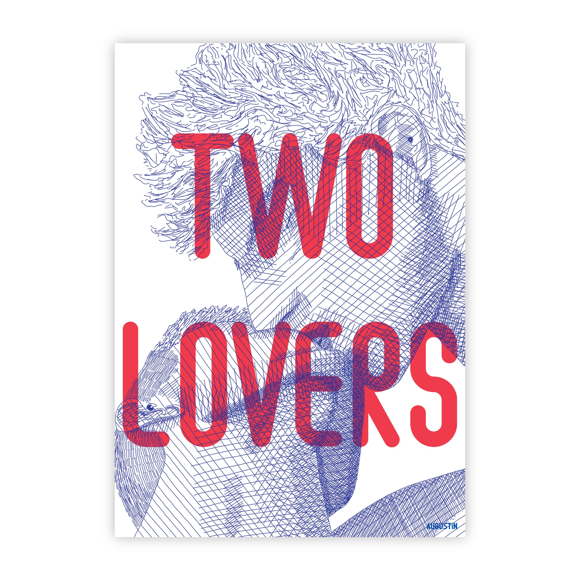 Two lovers - carte postale