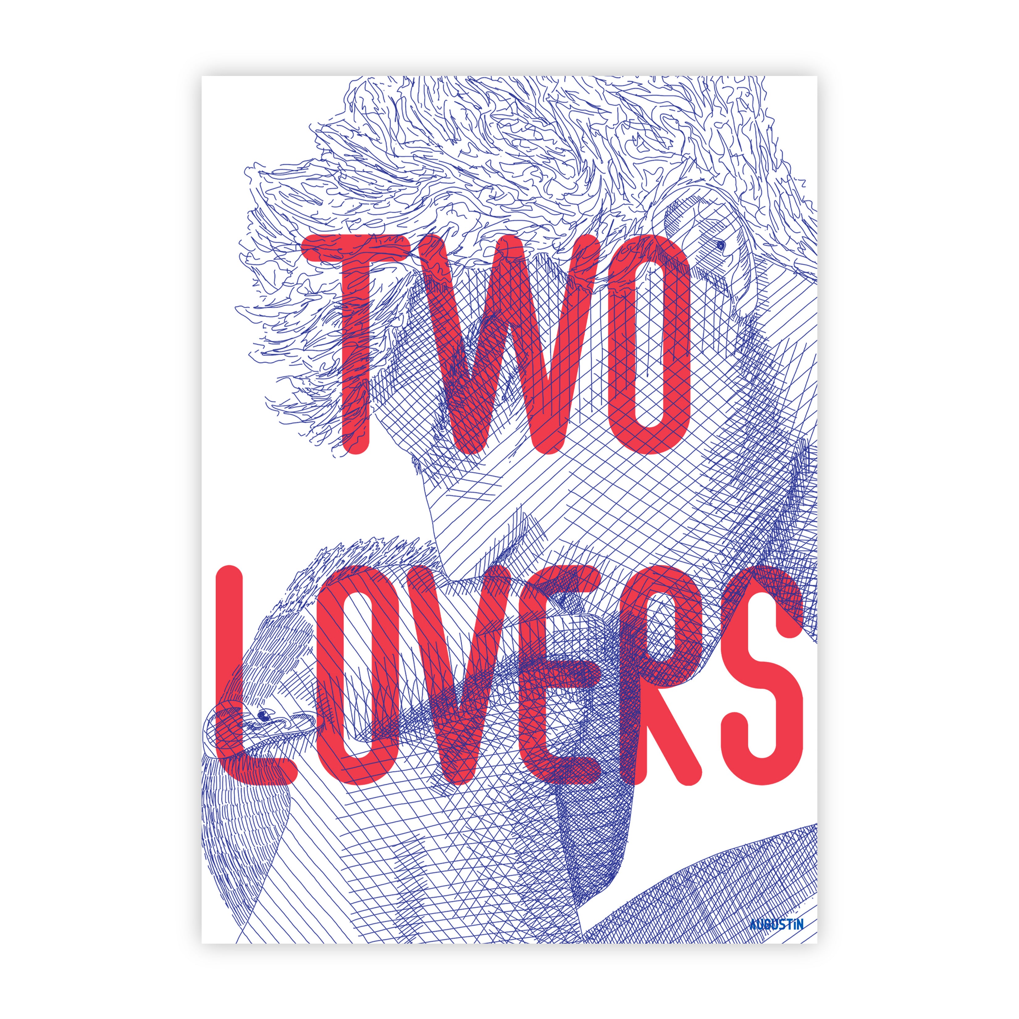 Two lovers - carte postale