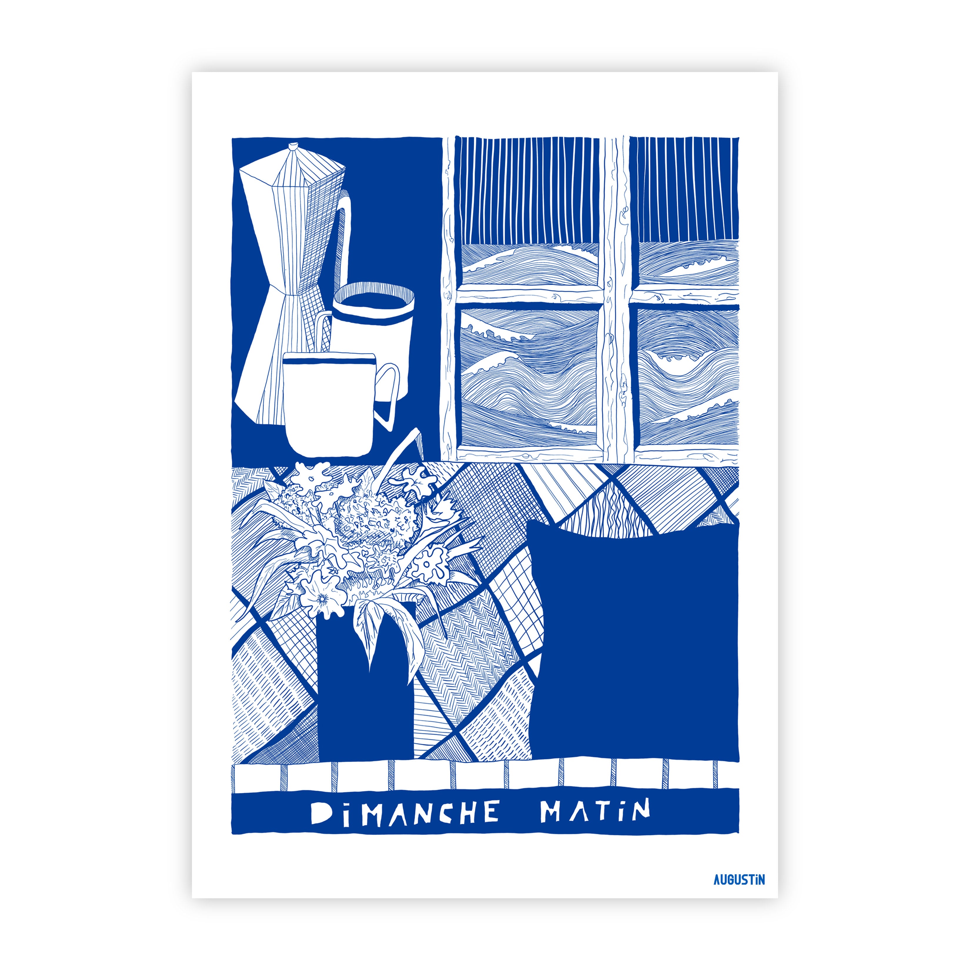 Dimanche matin - carte postale