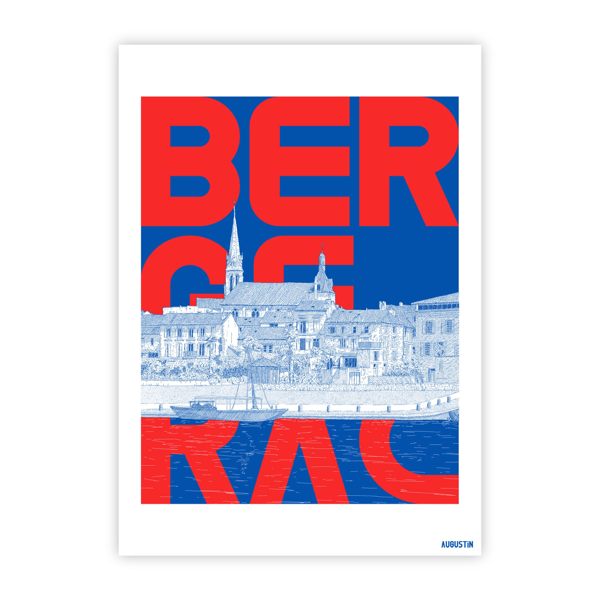 Bergerac rouge - carte postale