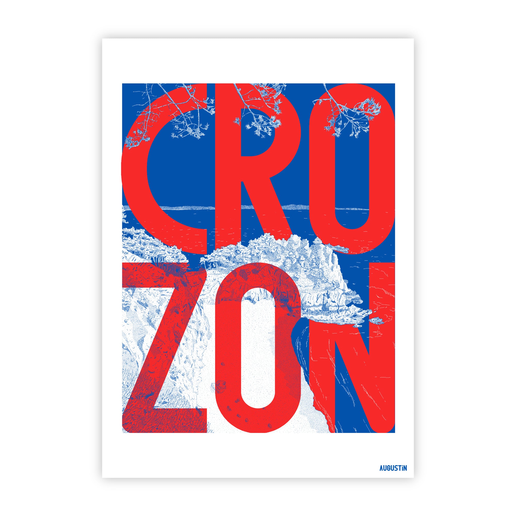 Crozon rouge - carte postale