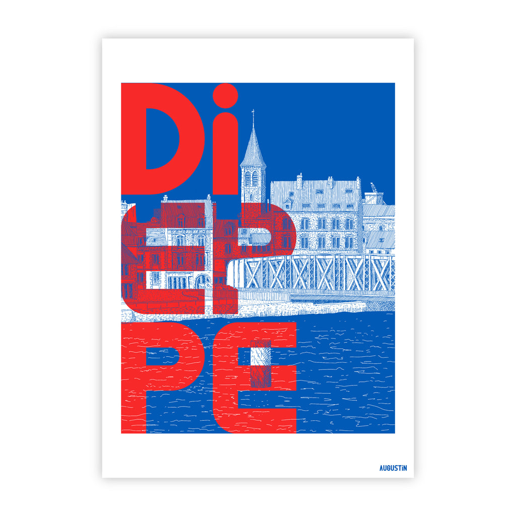 Dieppe rouge - carte postale