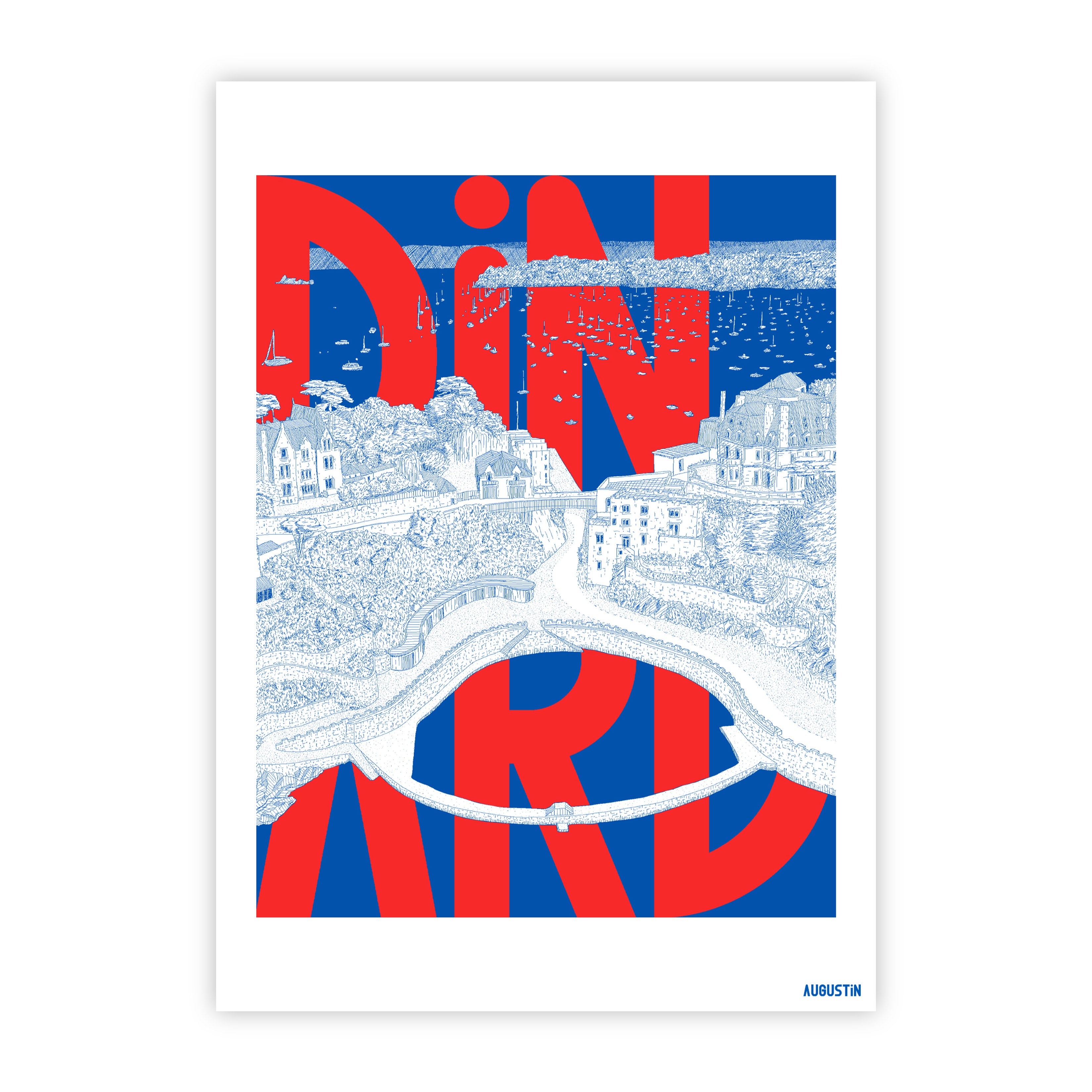 Dinard rouge - carte postale