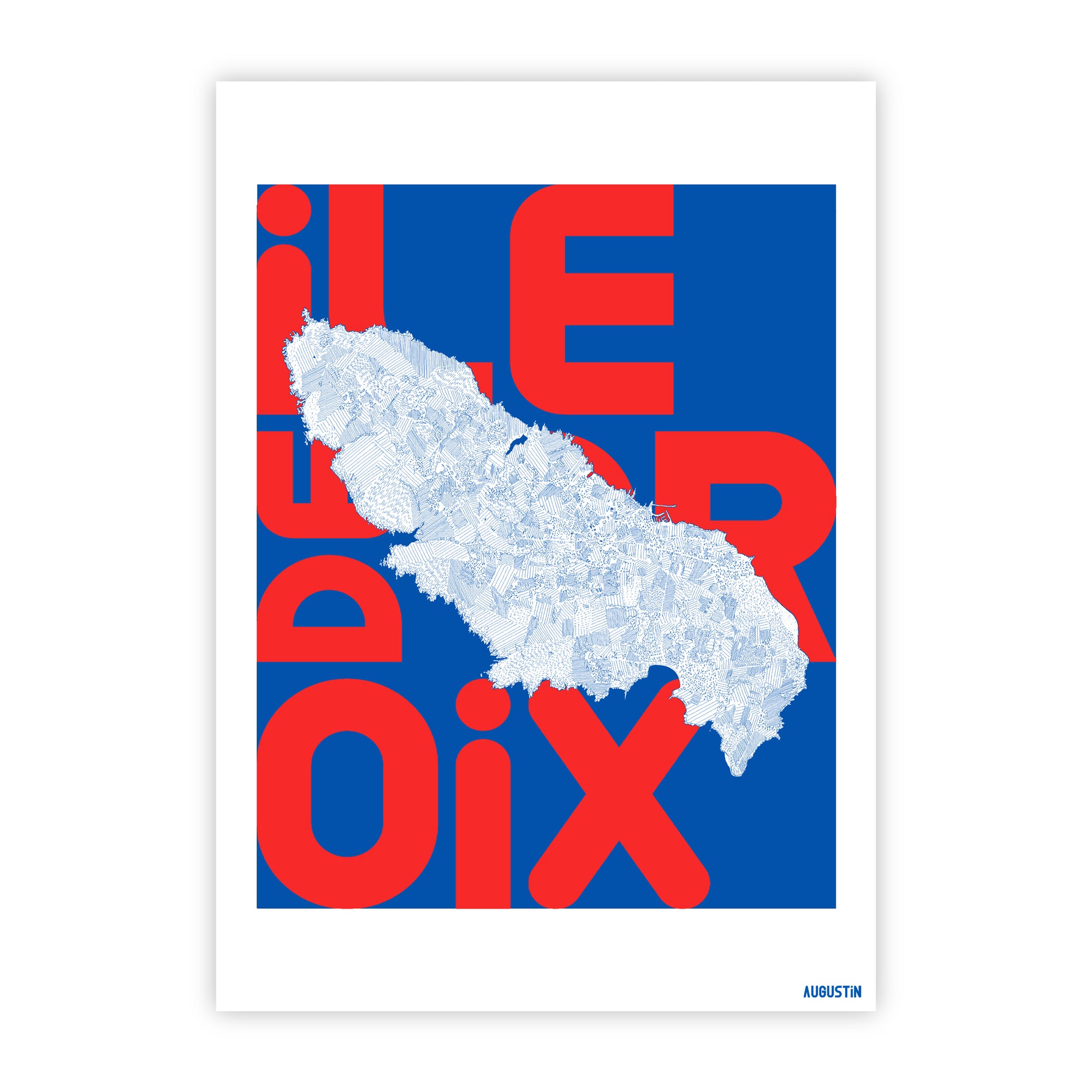 Ile de Groix rouge - carte postale