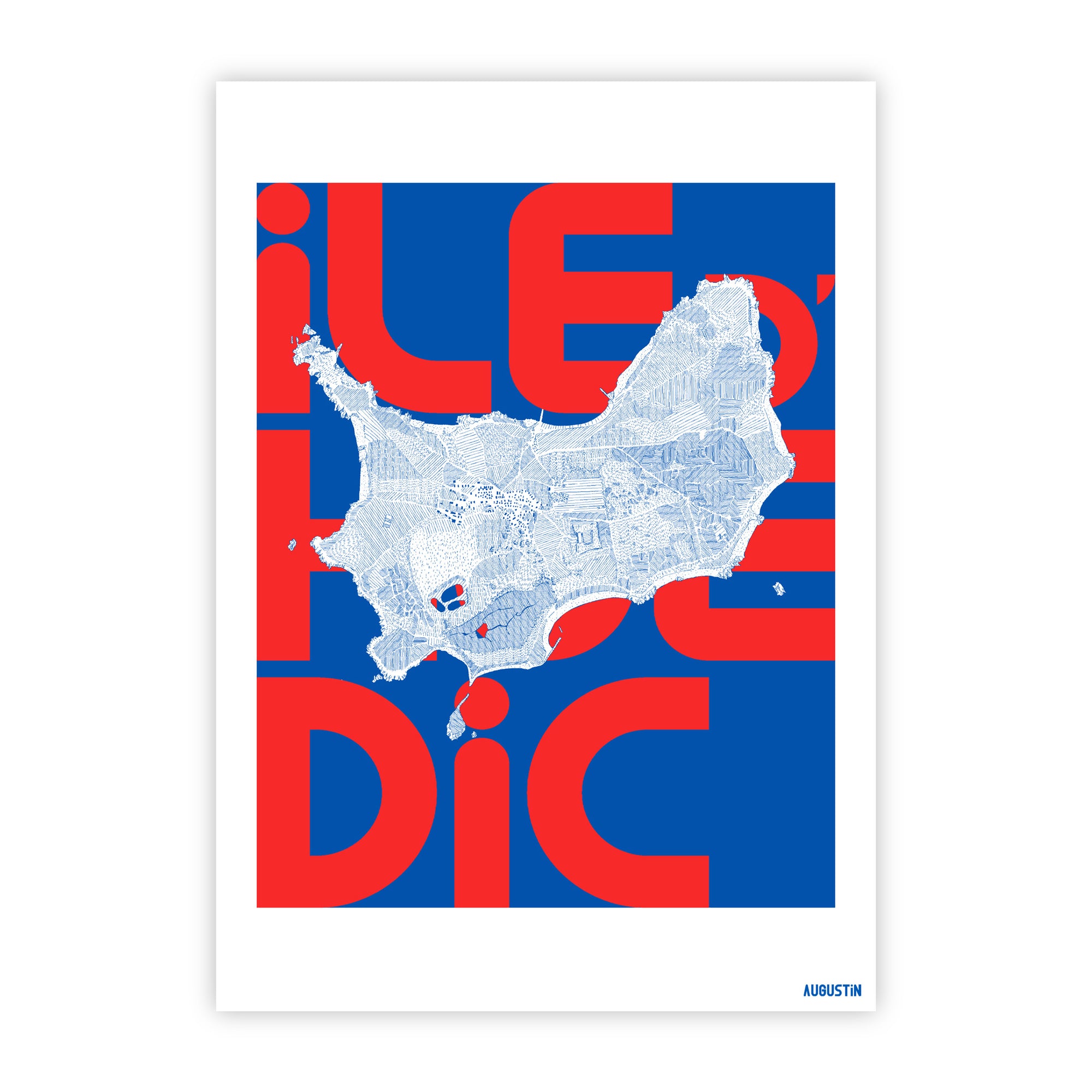 Ile de Hoedic rouge - carte postale