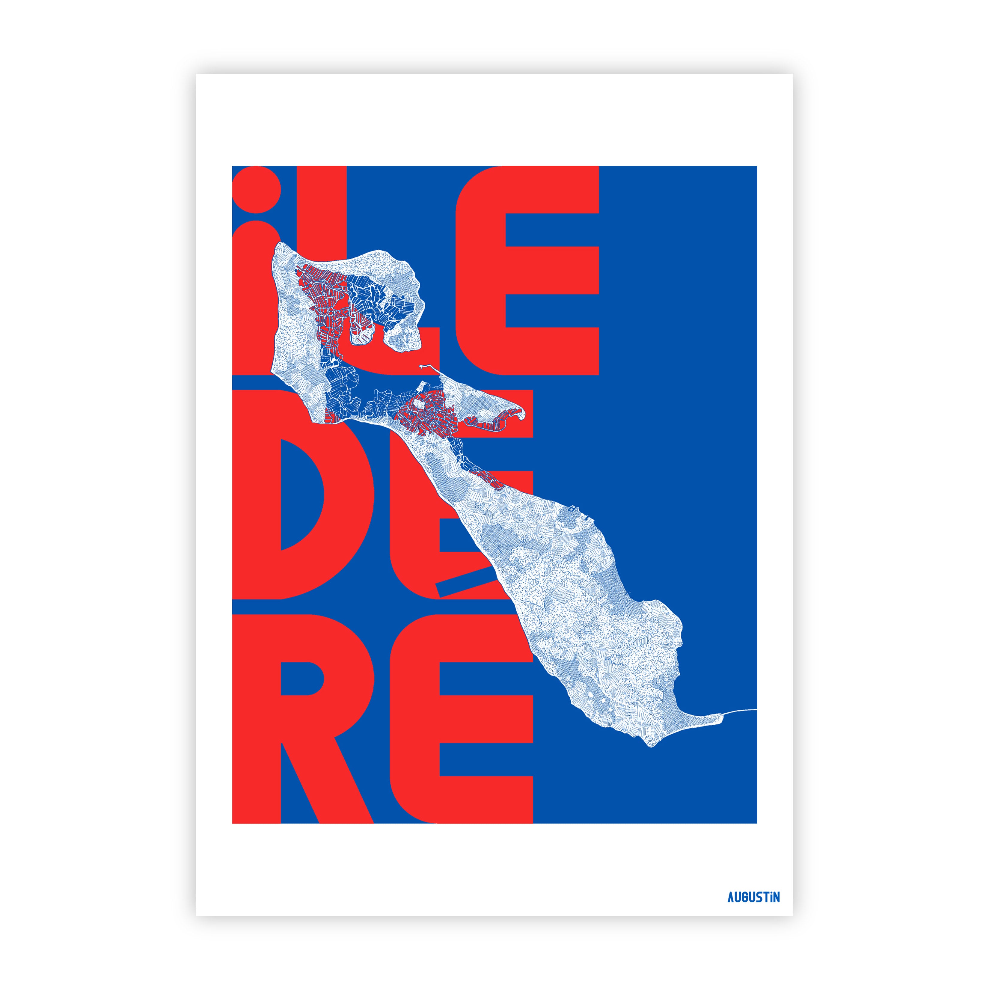 Ile de Ré rouge - carte postale