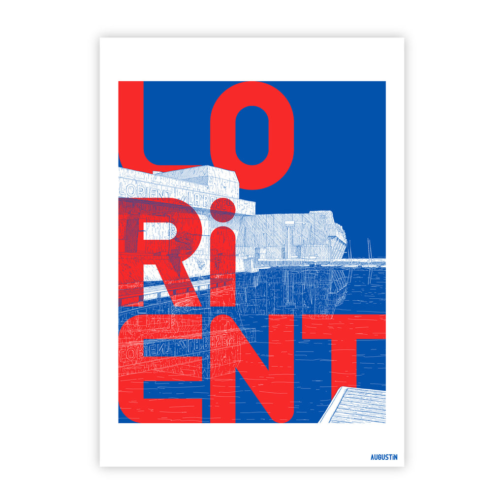 Lorient rouge - carte postale
