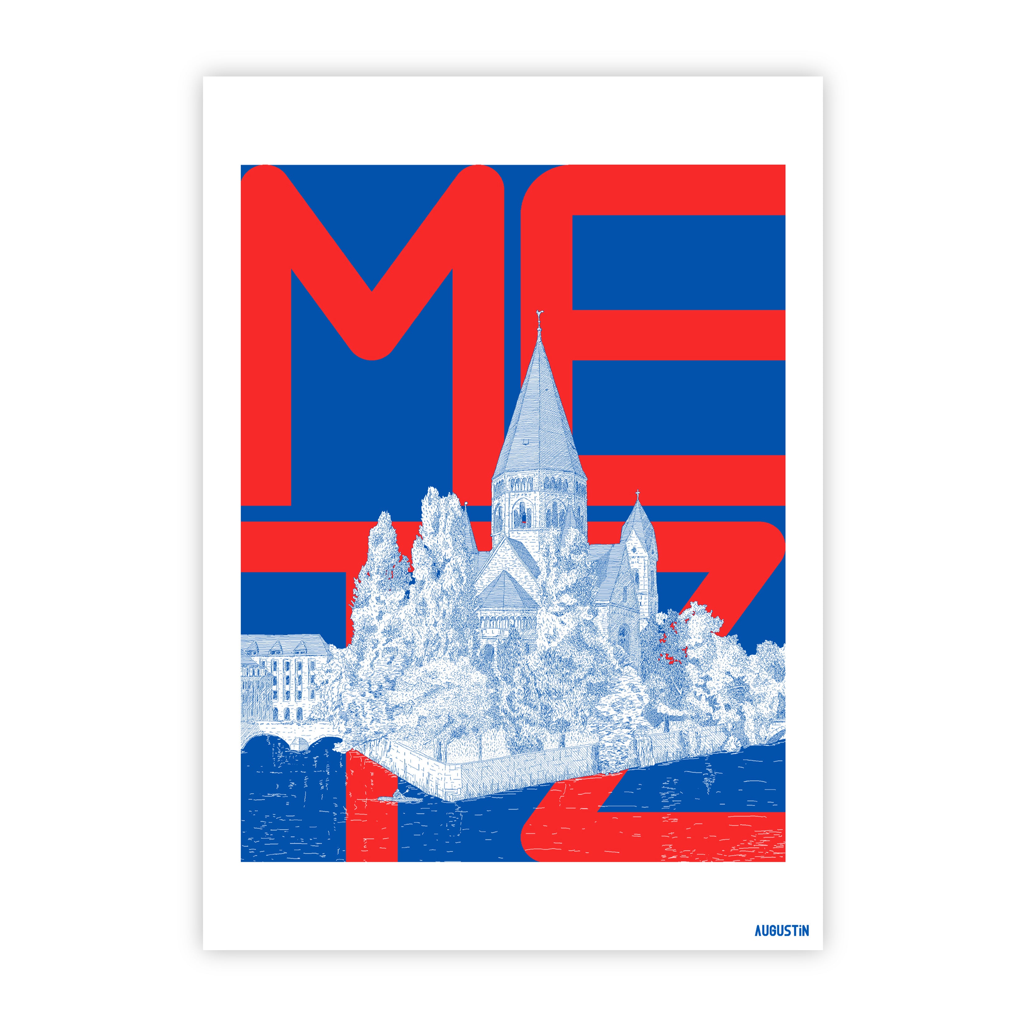 Metz rouge - carte postale