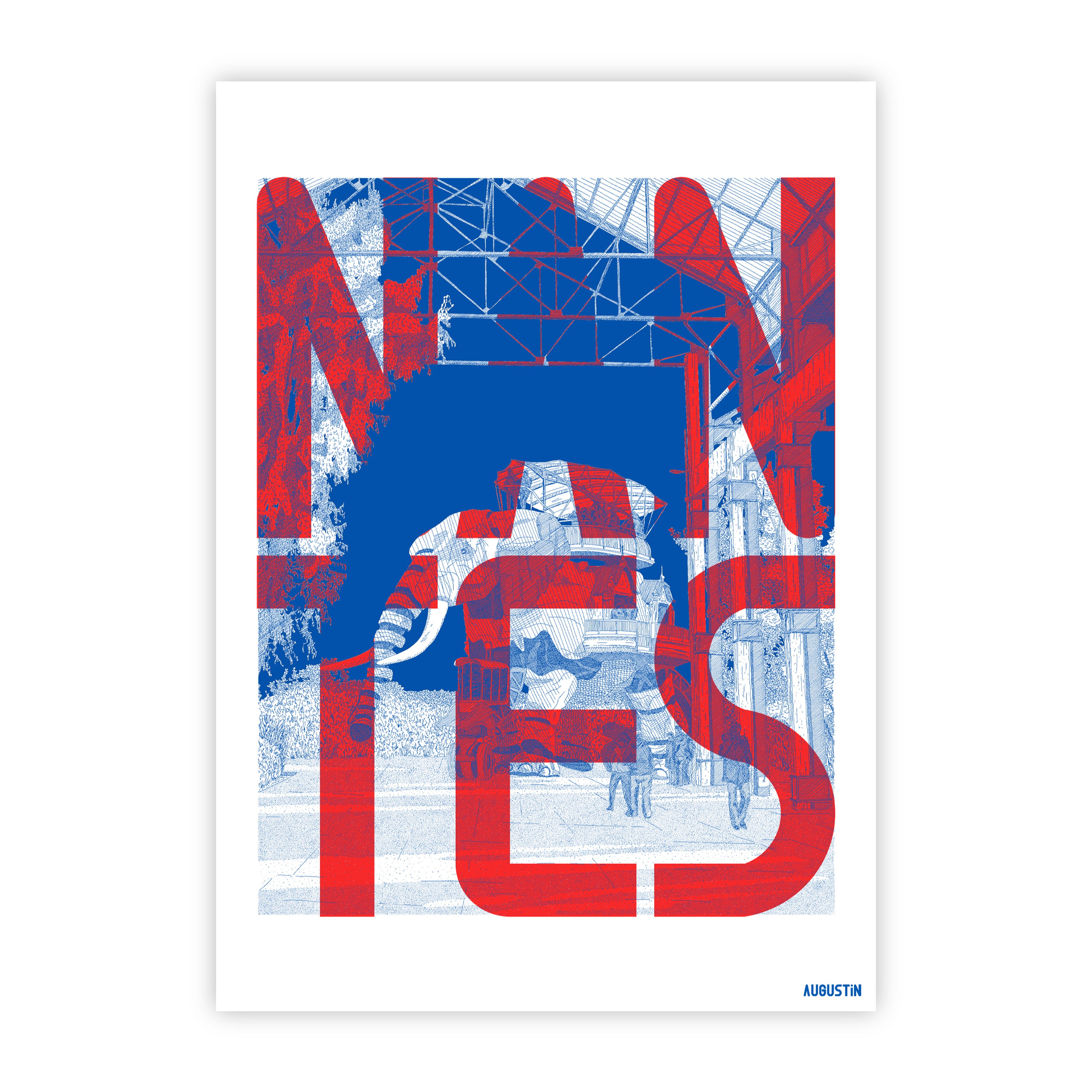 Nantes les Nefs rouge - carte postale