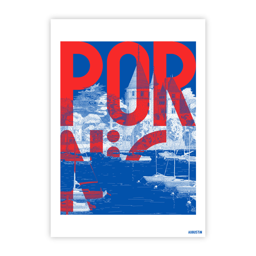 Pornic rouge - carte postale