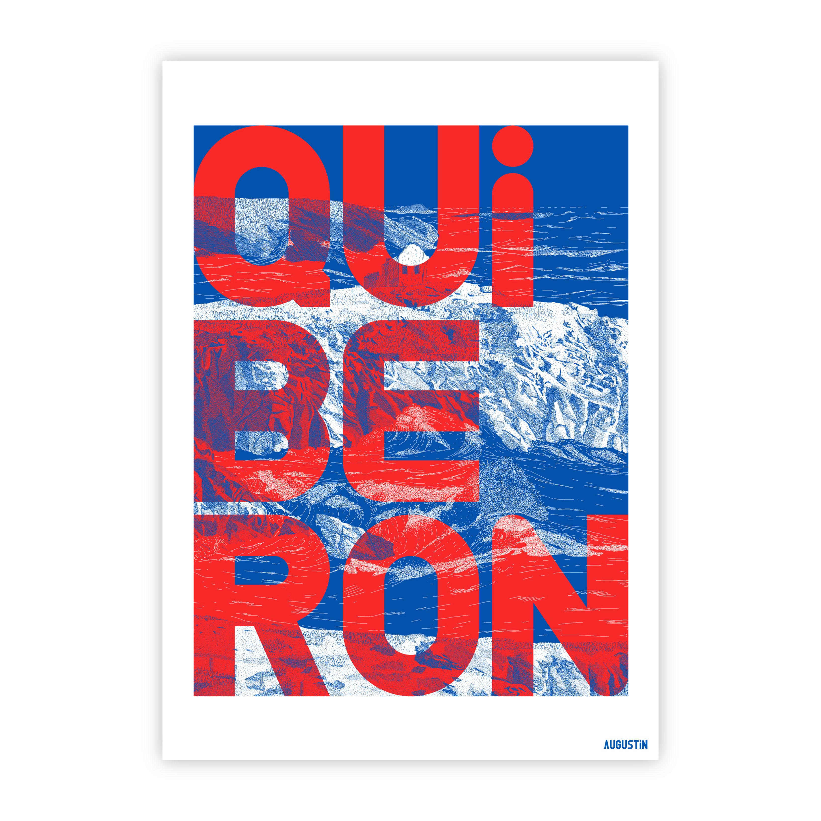 Quiberon rouge - carte postale