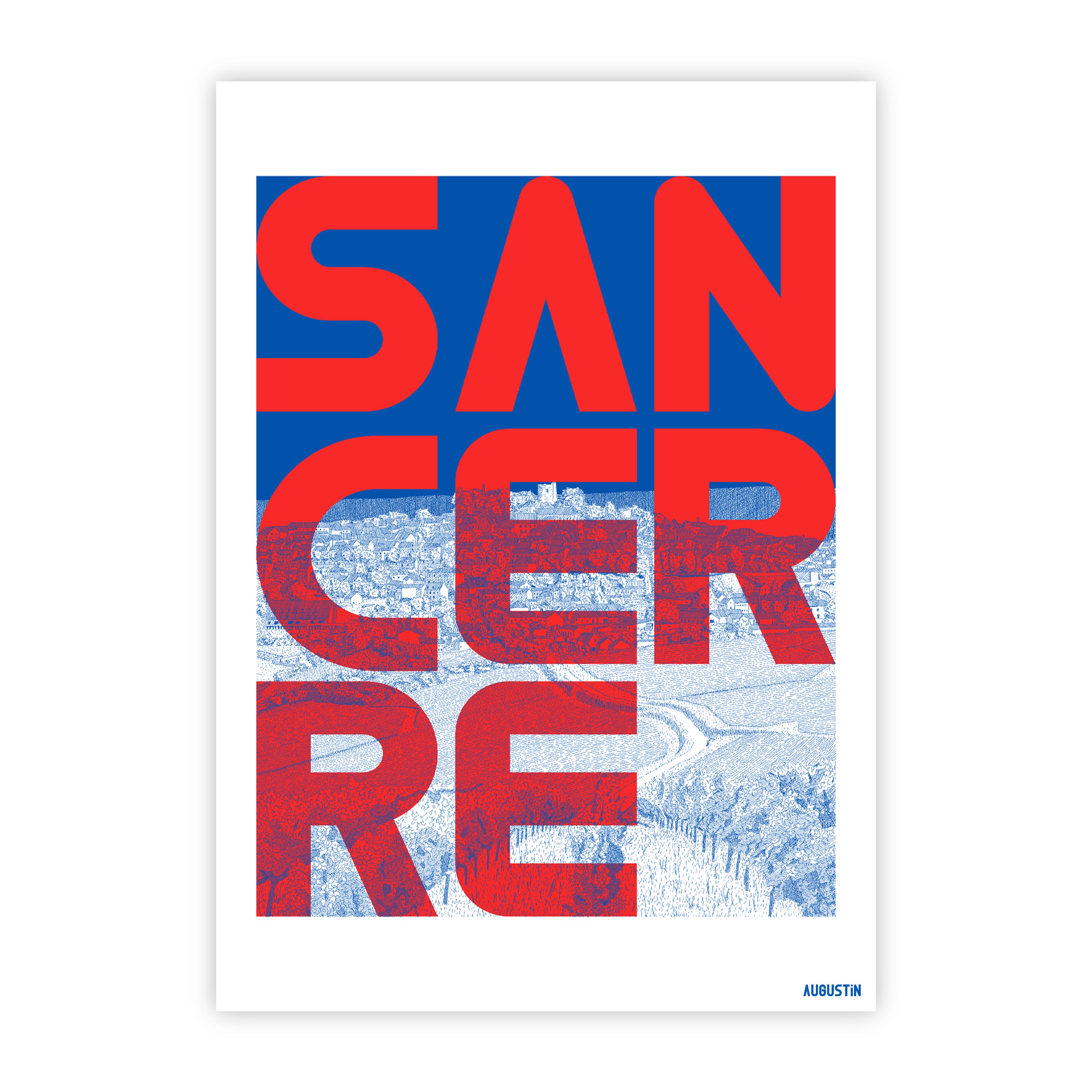 Sancerre rouge - carte postale