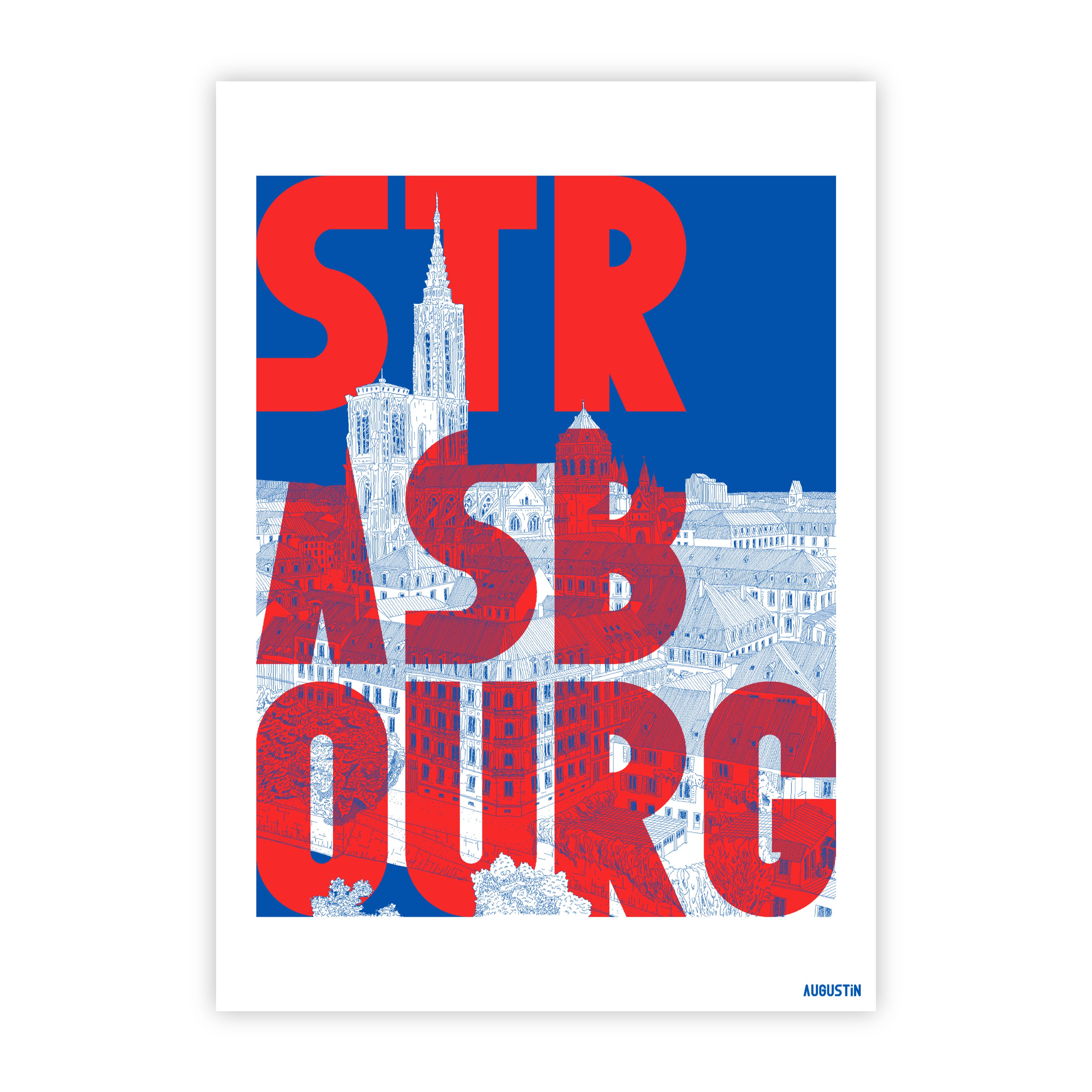 Strasbourg rouge - carte postale