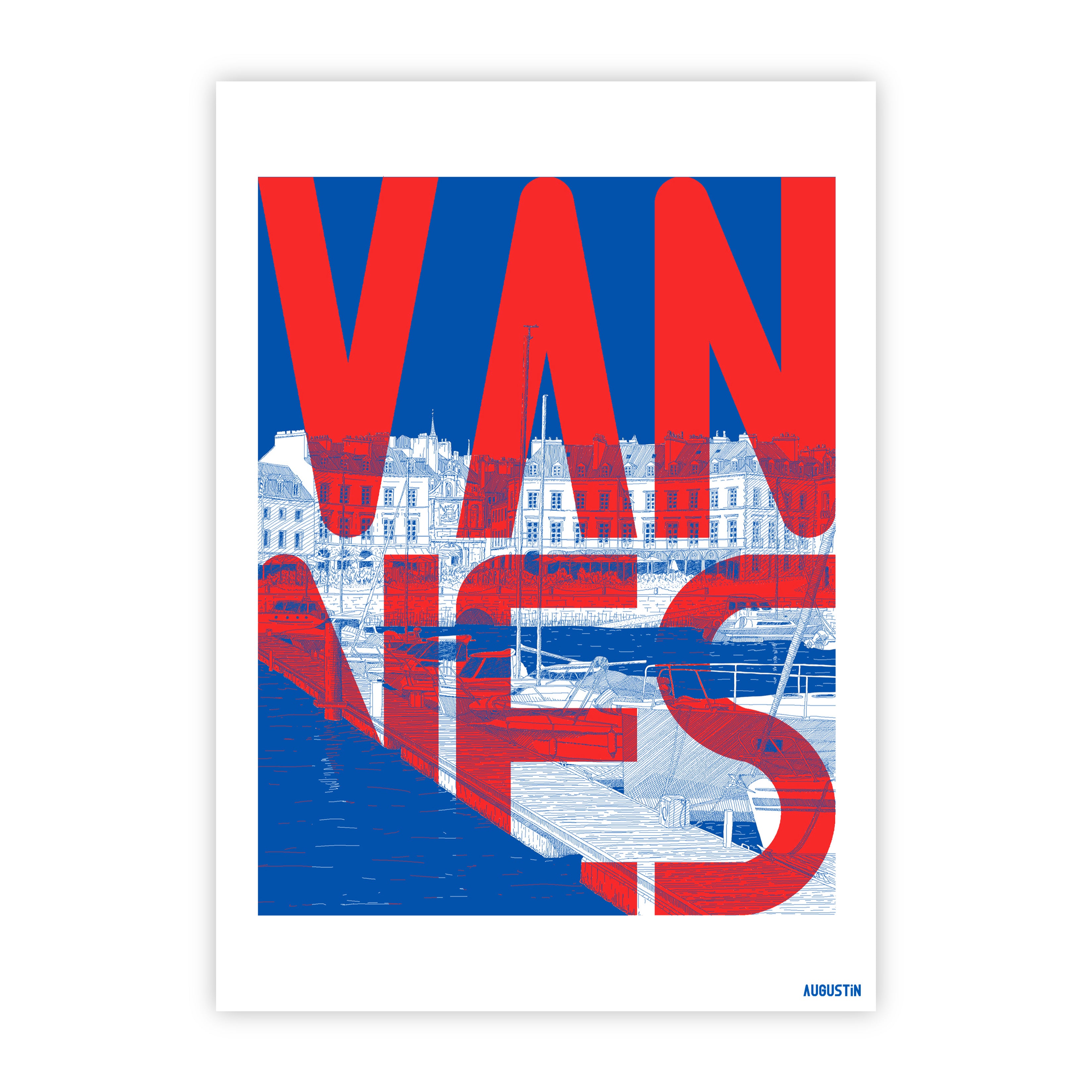 Vannes rouge - carte postale